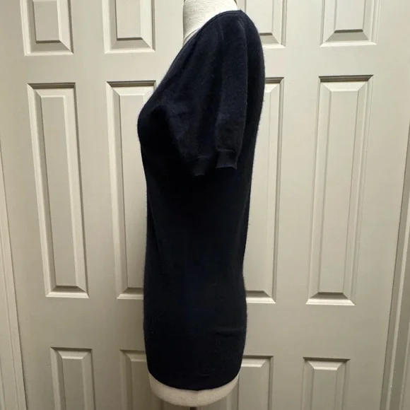 DOLCE & GABBANA cashmere & silk blend light knit long line short sleeve sweater - Picture 6 of 8